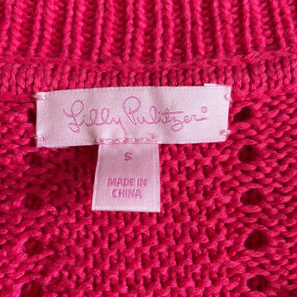 Hot pink Lilly Pulitzer sweater - Picture 3 of 3
